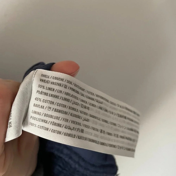 Abercrombie & Fitch Linen Blend Plaid Set Tie Back Crop Top Wide Leg Crop Pant S - Picture 5 of 11